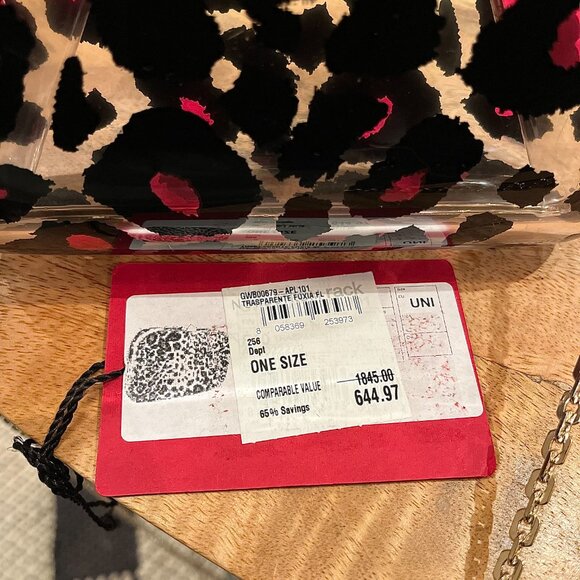 Valentino Minaudière Plexiglass Leopard Clutch - Picture 5 of 6
